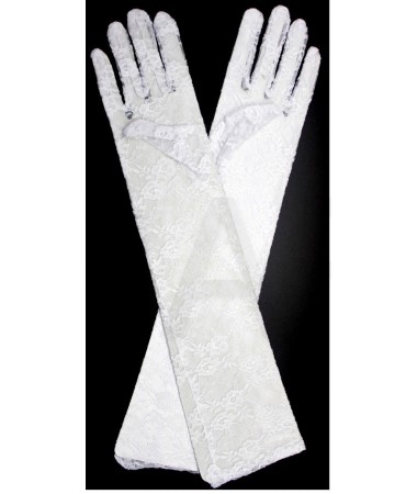 Gloves long lace White BUY